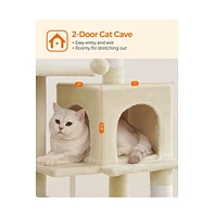 Slickblue Cat Tree, Tower, Condo With Scratching Posts, Hammock, Plush Perch, Activity Center