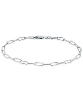 Giani Bernini Diamond-Cut Paperclip Chain Link Bracelet (7-1/4") Sterling Silver or 18k Gold-plated Silver, Created for Macy's