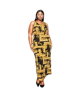 L I V D Plus Size Mariana Sleeveless Maxi Dress