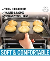 3-Pack Cotton Pot Holders for Kitchen - Heat Resistant, Machine Washable, & Comfortable Grip Oven Hot Pads