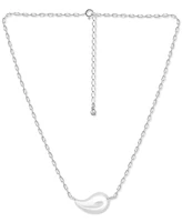 Giani Bernini Teardrop Paperclip Chain 18" Pendant Necklace, Sterling Silver or 18k Gold-plated Silver, Created for Macy's