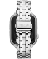 Kate Spade New York Women's Silver Stainless Steel Band for Apple Watch, 42,44,45,49mm