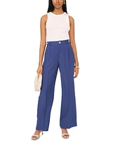 1.state Women's Button Detail Wide Leg Pants