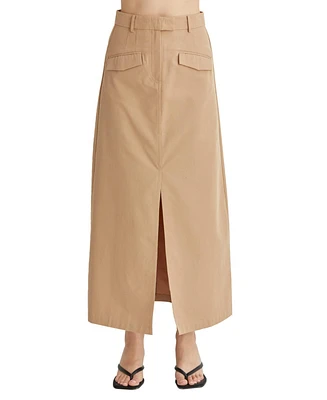 Crescent Women's Yunes Tencel Cotton Midi Skirt