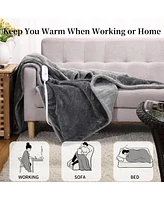 Caromio Flannel Electric Heated Throw Blanket, 50" x 60"