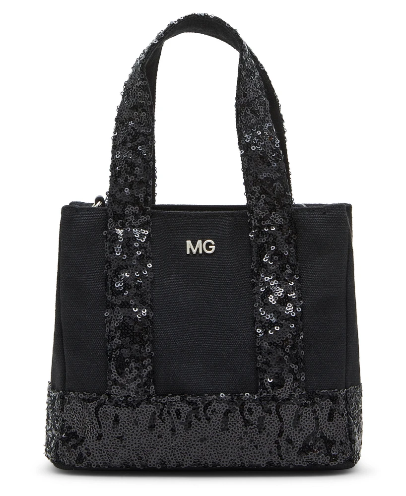 Madden Girl Kenzie Canvas Mini Tote with Sequins