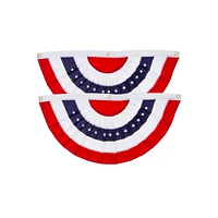 Evergreen Patriotic Bunting, Medium- 58 x 27 Inches Outdoor Decor