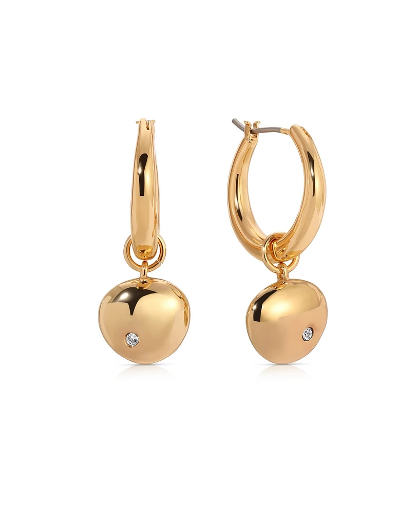 Ettika Polished Pebble Huggie Hoop Earrings