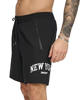 Dkny Men's Core Arch Logo Stretch 7" Volley Shorts