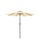 Slickblue Solar Lighted Patio Outdoor Umbrella, 32 Led Lights, with Tilt and Crank Mechanism