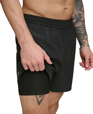 Dkny Men's Stretch Hybrid 5" Volley Shorts