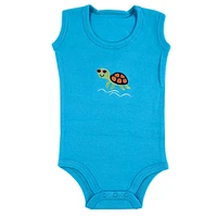 Luvable Friends Baby Boys Cotton Sleeveless Bodysuits 5pk, Crab, 12-18 Months