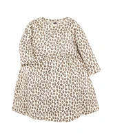 Hudson Baby Girls Cotton Dresses, Blush Rose Leopard