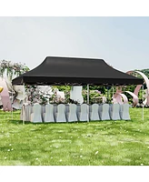 Costway 10 x 20 Ft Pop-up Canopy UPF50+ Sun Protection Tent with Carrying Bag