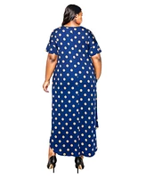 L I V D Plus Size Monica Polka Dot Dress