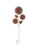 Glitzhome 48.25"H Fall Metal Sunflowers Yard Stake