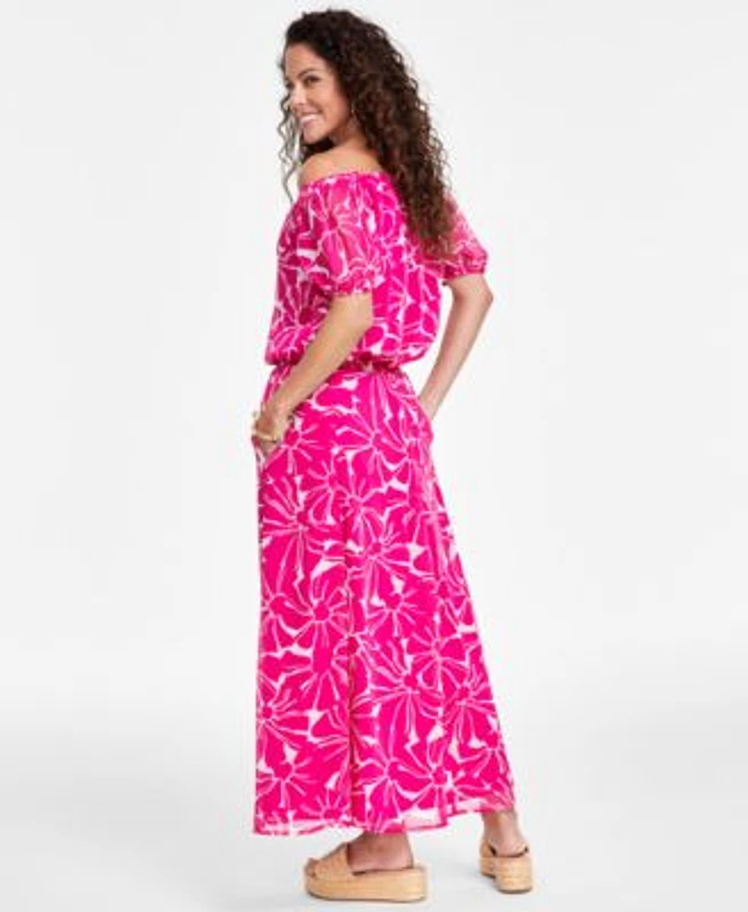 I.N.C. International Concepts Petite Floral Print Top Maxi Skirt Created For Macys