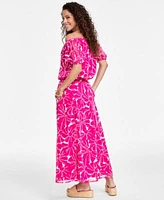 I.N.C. International Concepts Petite Floral Print Top Maxi Skirt Created For Macys