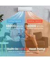 Vebreda 18000 Btu 19 SEER2 208-230V Ductless Mini Split Air Conditioner and Heater