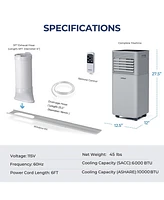 Sugift 10000 Btu Portable Air Cooler with Fan and Dehumidifier Mode