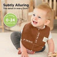 KeaBabies 8pk Organic Quin Baby Bibs for Drooling and Teething, Cotton Drool Bibs, Newborn Boys, Girls