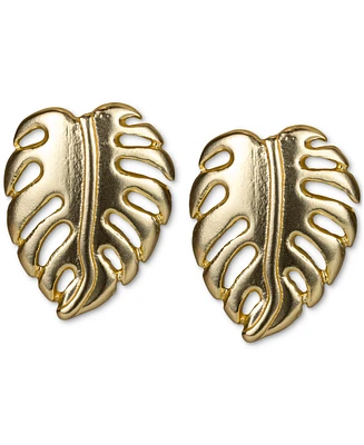Patricia Nash Gold-Tone Palm Leaf Button Earrings
