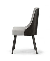 Glamour Home 33.86" Asma Rubberwood, Fabric Dining Chair, Set of 2