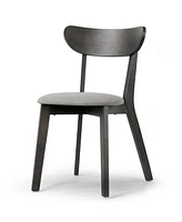 Glamour Home 31.5" Aspen Rubberwood, Fabric Dining Chair, Set of 2