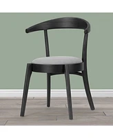 Glamour Home 29.92" Audra Rubberwood, Fabric Dining Chair