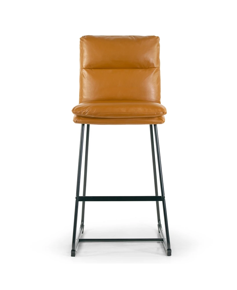 Glamour Home 30" Aulani Iron, Polyester Barstool