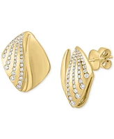 Effy Diamond Fan Design Square Stud Earrings (1/2 ct. t.w.) in 14k Gold