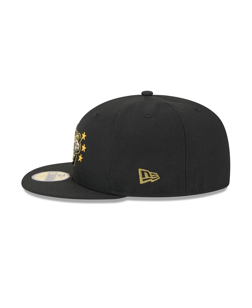 New Era Men's Black Oakland Athletics 2024 Armed Forces Day On-Field 59FIFTY Fitted Hat