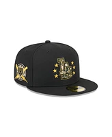 New Era Men's Black Los Angeles Dodgers 2024 Armed Forces Day On-Field 59FIFTY Fitted Hat