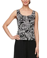 Alex Evenings Women's 2-Pc. Glitter-Print Twinset