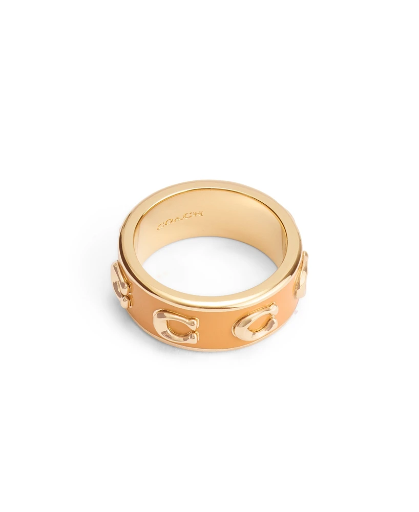 Coach Enamel Signature C Enamel Band Ring