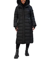 Steve Madden Juniors' Hooded Maxi Puffer Coat, Created for Macy's