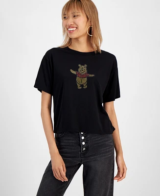 Disney Juniors' Winnie the Pooh Rhinestone Cotton Tee