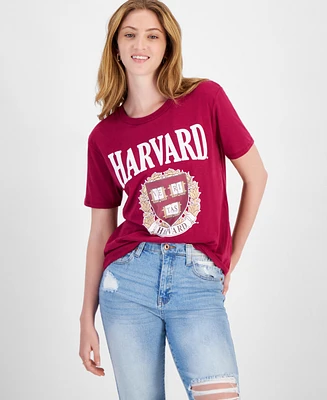 Love Tribe Juniors' Harvard Cotton Crewneck T-Shirt