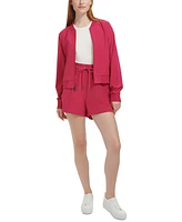 Andrew Marc Sport Women's Lightweight Stretch-Weave Drawstring Shorts