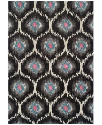 Neo Grey Grate Charcoal Area Rug