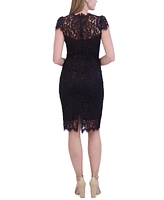 Eliza J Women's Lace Cap-Sleeve Sheath Dress