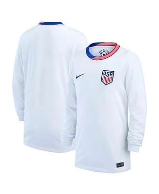 Nike Big Boys and Girls White Usmnt 2024 Home Replica Long Sleeve Jersey