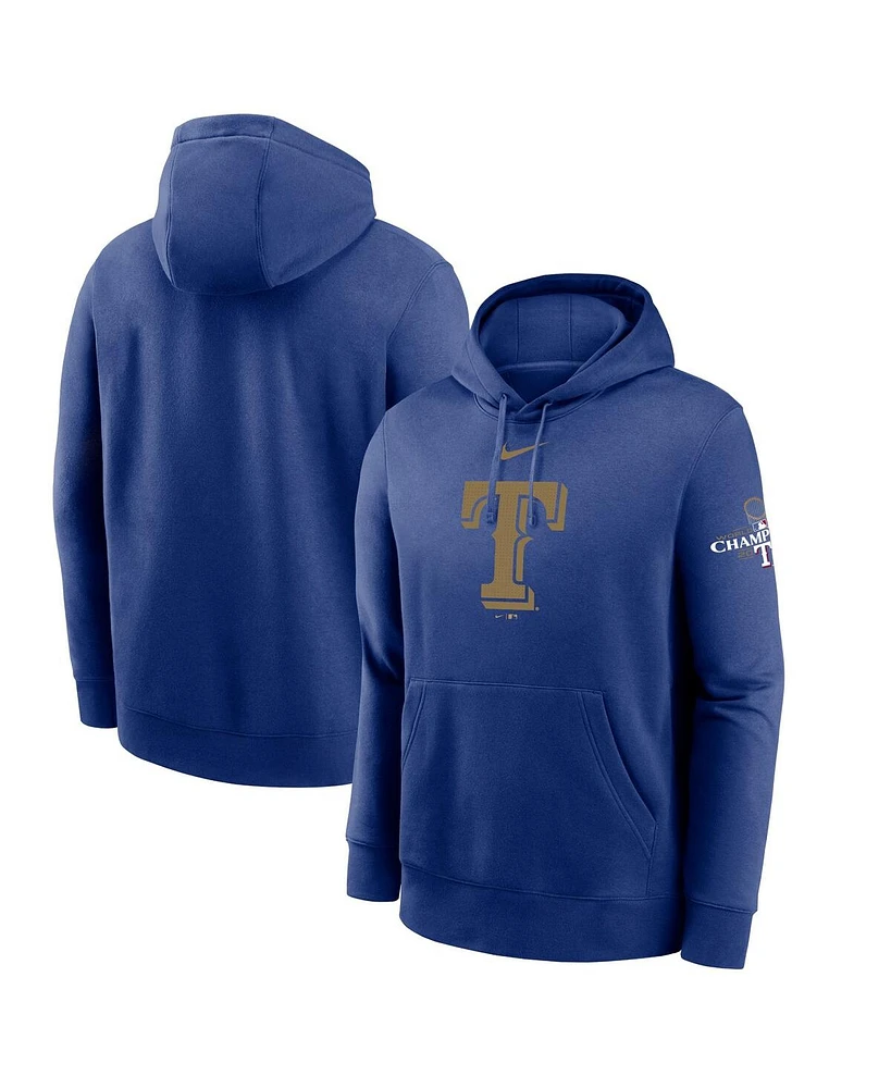 Nike Men's Royal Texas Rangers 2024 Gold Collection Club Fleece Pullover Hoodie