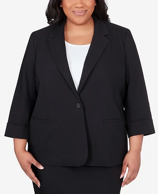 Alfred Dunner Plus Classic Fit Blazer Jacket