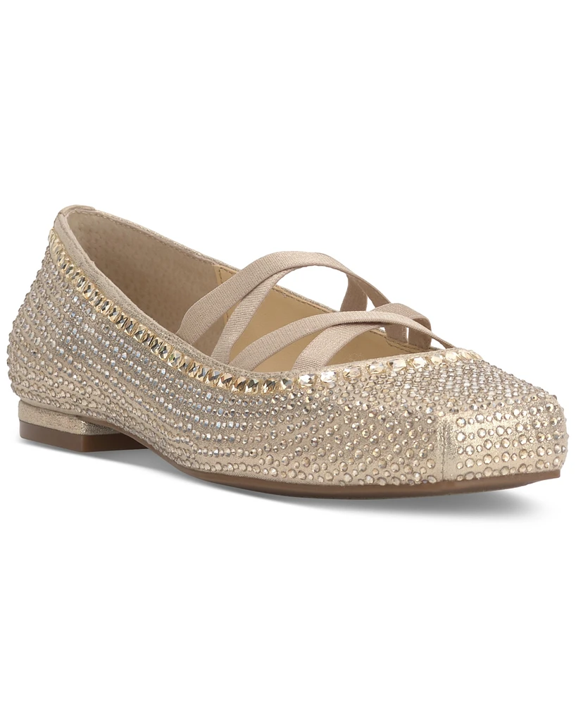 Jessica Simpson Women's Otessa Rhinestone Mary-Jane Ballet Flats