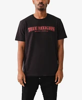 True Religion Men's Short Sleeve Relaxed Painted Horseshoe Tee