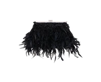 Nina All Over Feather Frame Clutch