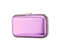 Nina Metallic Minaudiere with Cystal Adorned Edge