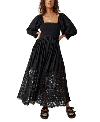 Free People Women's Perfect Storm Smocked Maxi Dress