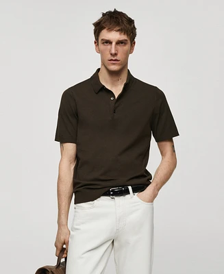 Mango Men's Fine-Knit Polo Shirt